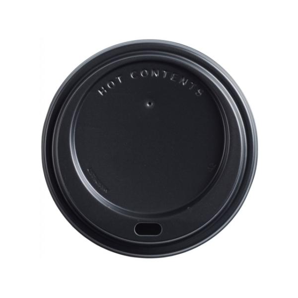 Black Domed Sip-thru Lid 10-20oz